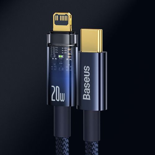 Explorer Series kabel przewód USB-C Iphone Lightning 20W 1m niebieski na Arena.pl