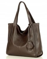 Skórzana torebka damska torba SHOPPER na ramię