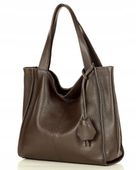 Skórzana torebka damska torba SHOPPER na ramię