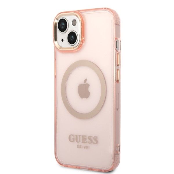 Etui Guess do iPhone 15, iPhone 14, iPhone 13, Różowy, MagSafe zdjęcie 2
