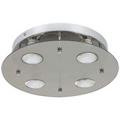 Plafon LAMPA sufitowa NAOMI 2644 Rabalux okrągła OPRAWA przydymiona chrom