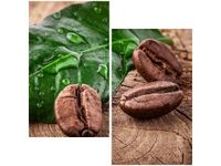 60X60CM ZIARNA KAWY DESCE DWU OBRAZ ŚCIAN