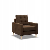 FOTEL BLANK BRĄZOWY Wygodny Elegancki PIANKA