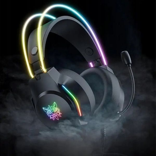 ONIKUMA X26 Słuchawki Nauszne Gamingowe Przewodowe z Mikrofonem do PC RGB zdjęcie 2