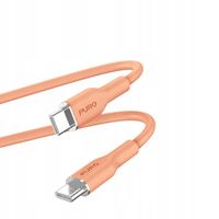 Kabel Przewód Puro ICON Soft USB-C do USB-C 1,5 metra Pomarańczowy