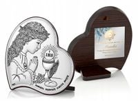 OBRAZEK srebrny pamiątka I KOMUNII GRAWER prezent