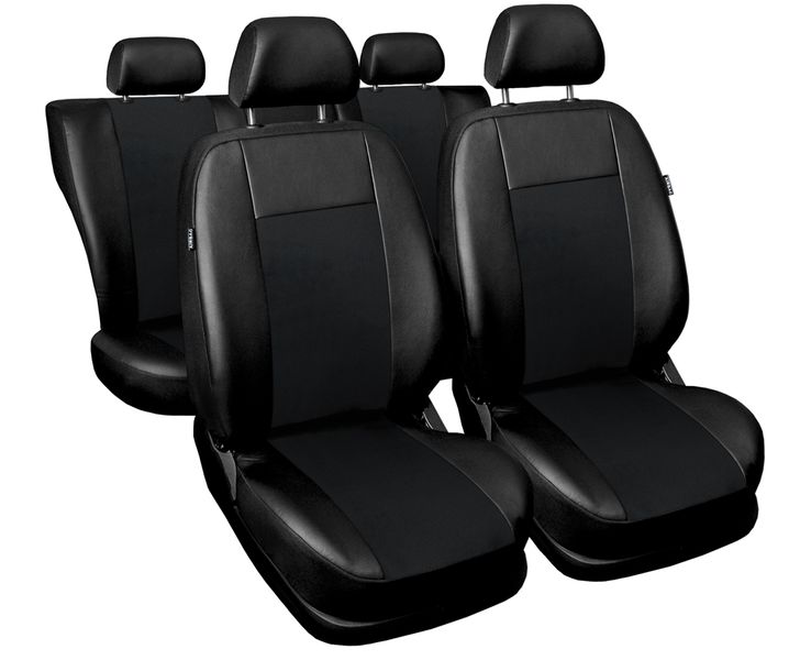 Uniwersalne pokrowce z alcantary SUPERIOR Czarne do Mazda Demio I II zdjęcie 1