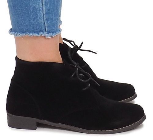 SZNUROWANE BOTKI A-27 CZARNY 38 na Arena.pl