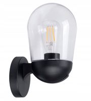 Zewnętrzna lampa ścienna SLP8204 szklany kinkiet do ogrodu czarny