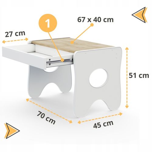 Stolik i krzesełko z szufladą Różne kolory na Arena.pl