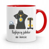 Dla Jubilera Kubek Czerwony Najlepszy Jubiler Z Nadrukiem Ze Zdjęciem