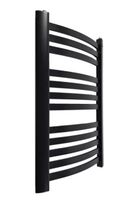 GRZEJNIK ŁAZIENKOWY HALFA2 CZARNY ŁUK 75X48CM CO