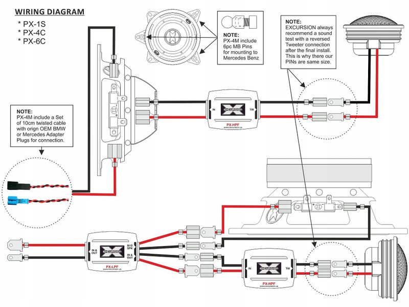 Głośniki Excursion zestaw 2 drożny 10cm 200W zdjęcie 10