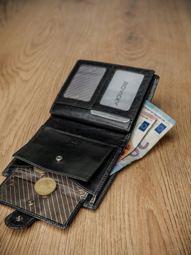 elegancki portfel męski ze skóry naturalnej - rovicky na Arena.pl