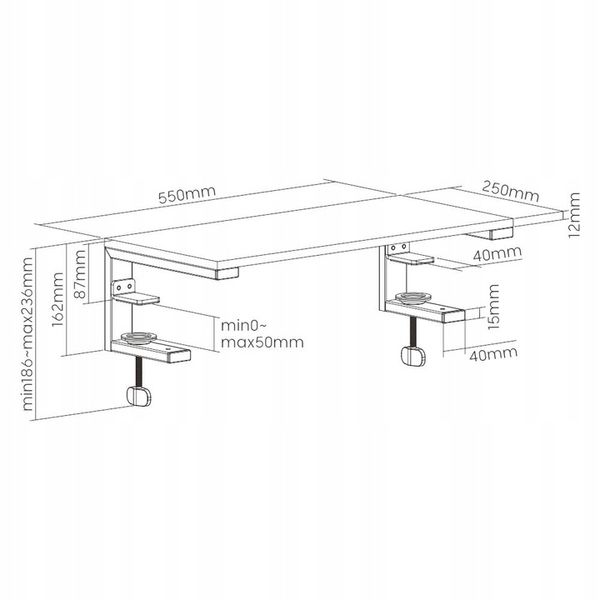 MOZOS PODSTAWA POD MONITOR LAPTOP PÓŁKA UCHWYT DO KOMPUTERA DRUKARKI STOLIK zdjęcie 7