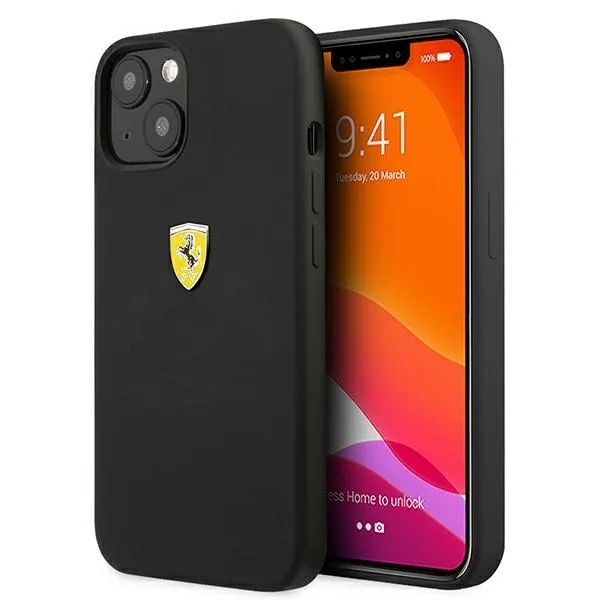 Etui Ferrari Silicone na iPhone 13 mini - czarne zdjęcie 1