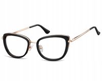 OKULARY ZERÓWKI okulary POD KOREKCJĘ Kocie CZARNE