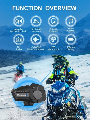 MOMAN Motocyklowy zestaw słuchawkowy Intercom H2 PRO na Arena.pl