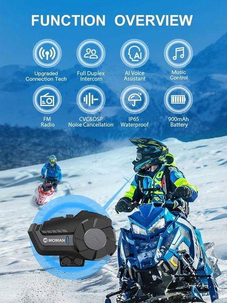 MOMAN Motocyklowy zestaw słuchawkowy Intercom H2 PRO zdjęcie 4