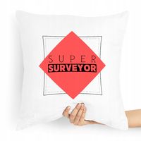 Poduszka Prezent Dla Geodety Super Surveyor Z Nadrukiem Ze Zdjęciem