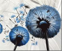 60CM 50CM OBRAZ ŚCIENNY DMUCHAWCE NIEBIESKIM KOLORZE DRUK PŁÓTNO