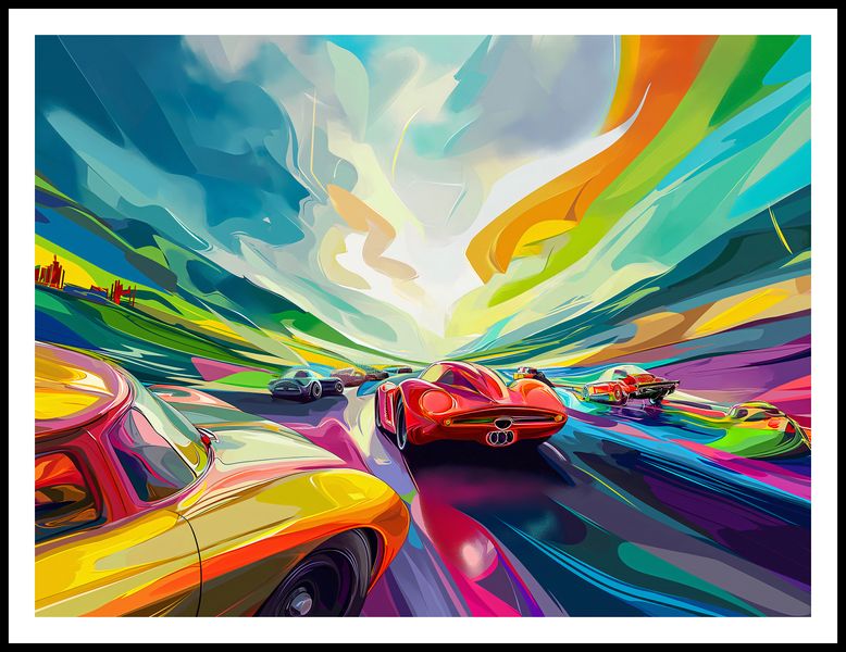 Plakat 100x75cm Wyścig Przy Barwach zdjęcie 3