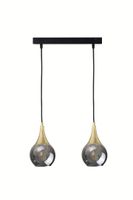 Lampa wisząca 2xE27 LACRIMA SMOKY/GOLD