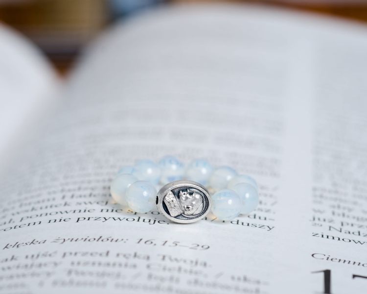 Różaniec na palec z opalitu RT-18 zdjęcie 2