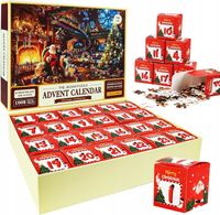 Kalendarz Adwentowy Na Boże Narodzenie Puzzle 1008 elementów 24 Okienek