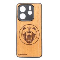 Drewniane Etui Bewood do Xiaomi Redmi Note 14 5G NIEDŹWIEDŹ MERBAU