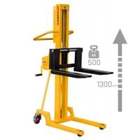 MASZTOWY WÓZEK PALETOWY UDŹWIG 500 KG, PODNOSZENIE 1300 MM CORMAK L513