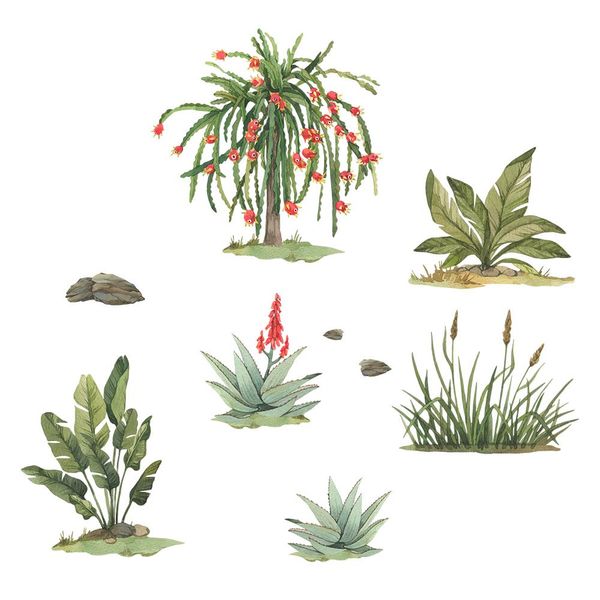 Naklejki Zestaw Rośliny DK426 L zdjęcie 3