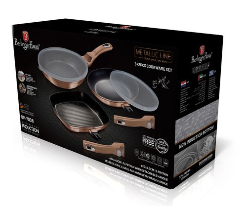 zestaw 3 patelni granitowych berlingerhaus bh-7038 na Arena.pl