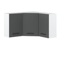 szafka kuchenna wisząca narożna nowoczesna modułowa 90cm blande biała szara