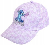 STITCH CZAPKA Z DASZKIEM dziewczęca BEJSBOLÓWKA lila brokat 52 D076A