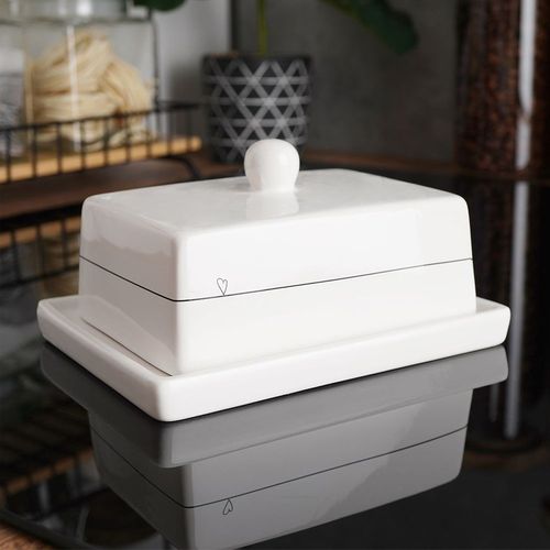 Maselniczka ceramiczna biała SERCE na Arena.pl