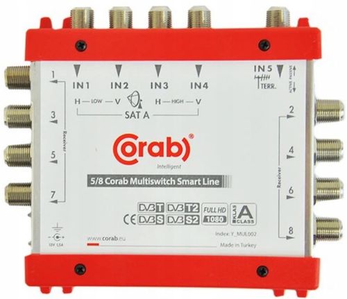 MULTISWITCH CORAB 5/8 DVB-T TV SAT SMART LINE na Arena.pl