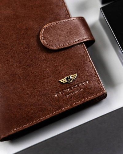 elegancki, duży portfel męski ze skóry naturalnej - peterson na Arena.pl