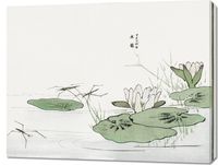 Obraz 90x70cm Nartniki w Stawie Morimoto Toko Japoński Vintage do Salonu