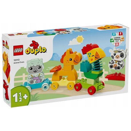 LEGO Duplo 10412 Pociąg ze zwierzątkami Koń Duże Klocki Dla 2 3 4 latka na Arena.pl