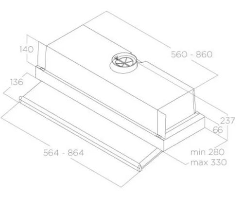 Okap do zabudowy Elica CIAK 2.0 GR/A/60 na Arena.pl