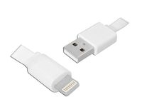 KABEL USB  IPHONE 8PIN 1M PŁASKI BIAŁY LX8472