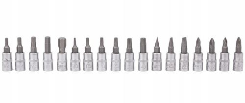 ZESTAW KLUCZY NASADOWYCH NASADKI TORX BITY 38 1/4" KLUCZE NASADOWE na Arena.pl