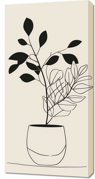 Obraz 50x100cm Prostota Doniczki zdjęcie 1