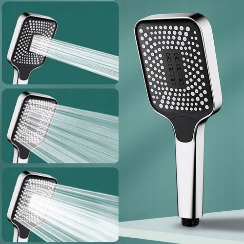 Słuchawka prysznicowa natryskowa 3 funkcje ekologiczna ANTICALC chrom duża na Arena.pl