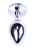 biżuteria analna stalowa heavyfun srebrna jasnoniebieska 7 cm