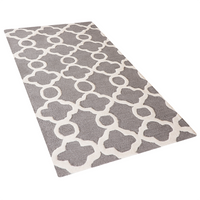 Dywan wełniany 80 x 150 cm szary  ZILE