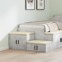 Szafka przechowalnicza  Szary beton 108x41x40 cm Z drewna inżynieryjnego