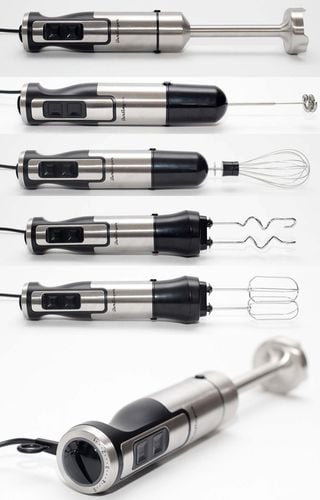 Blender ręczny robot kuchenny 1400W metalowy mikser, trzepaczki na Arena.pl