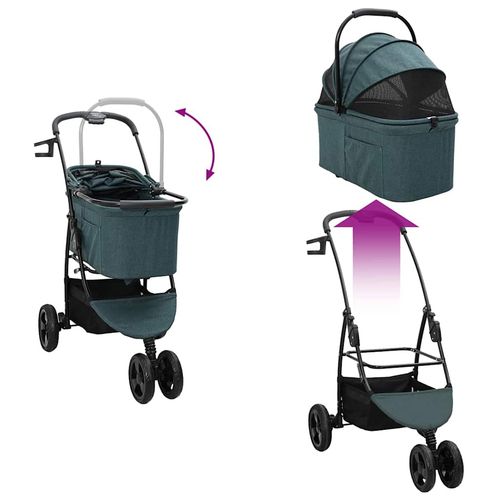 Składany wózek dla zwierząt Zielony 78 x 54 x 101 cm na Arena.pl